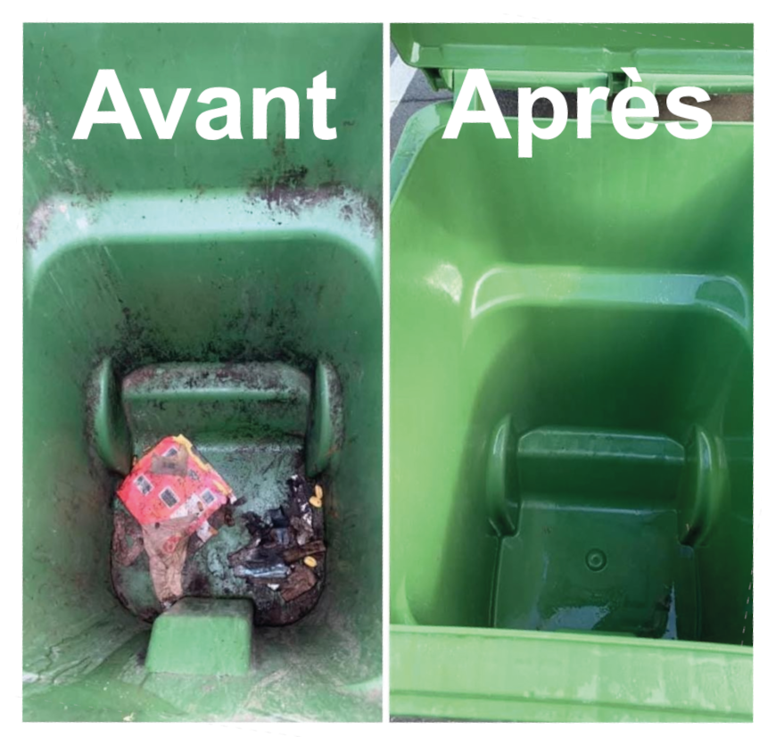 Avant et après bac vert